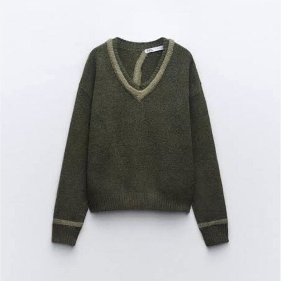 Zara Open Back Knit Sweater M - Picture 2 of 7